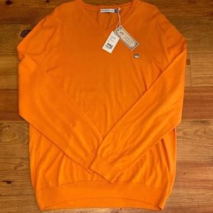 Men’s Southern Tide V-Neck Sweater Orange - Large